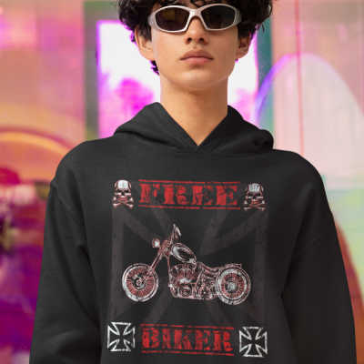 Mighty Biker Hoodie with Bold Classic Style