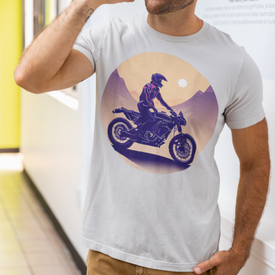 Adventure Rider T-Shirt with Scenic Design